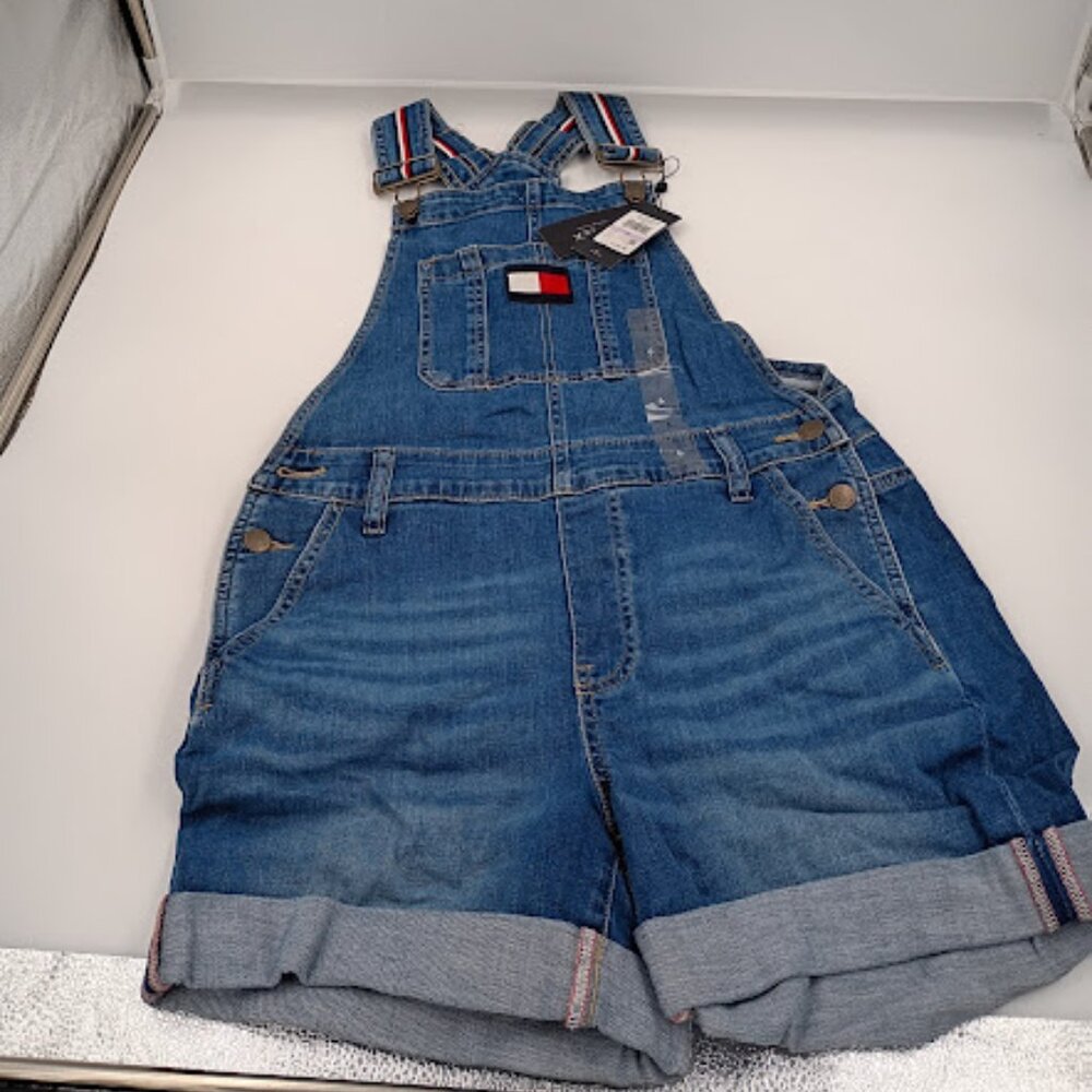 Tommy Hilfiger Heritage Denim Shorts Overalls Women's Size 6